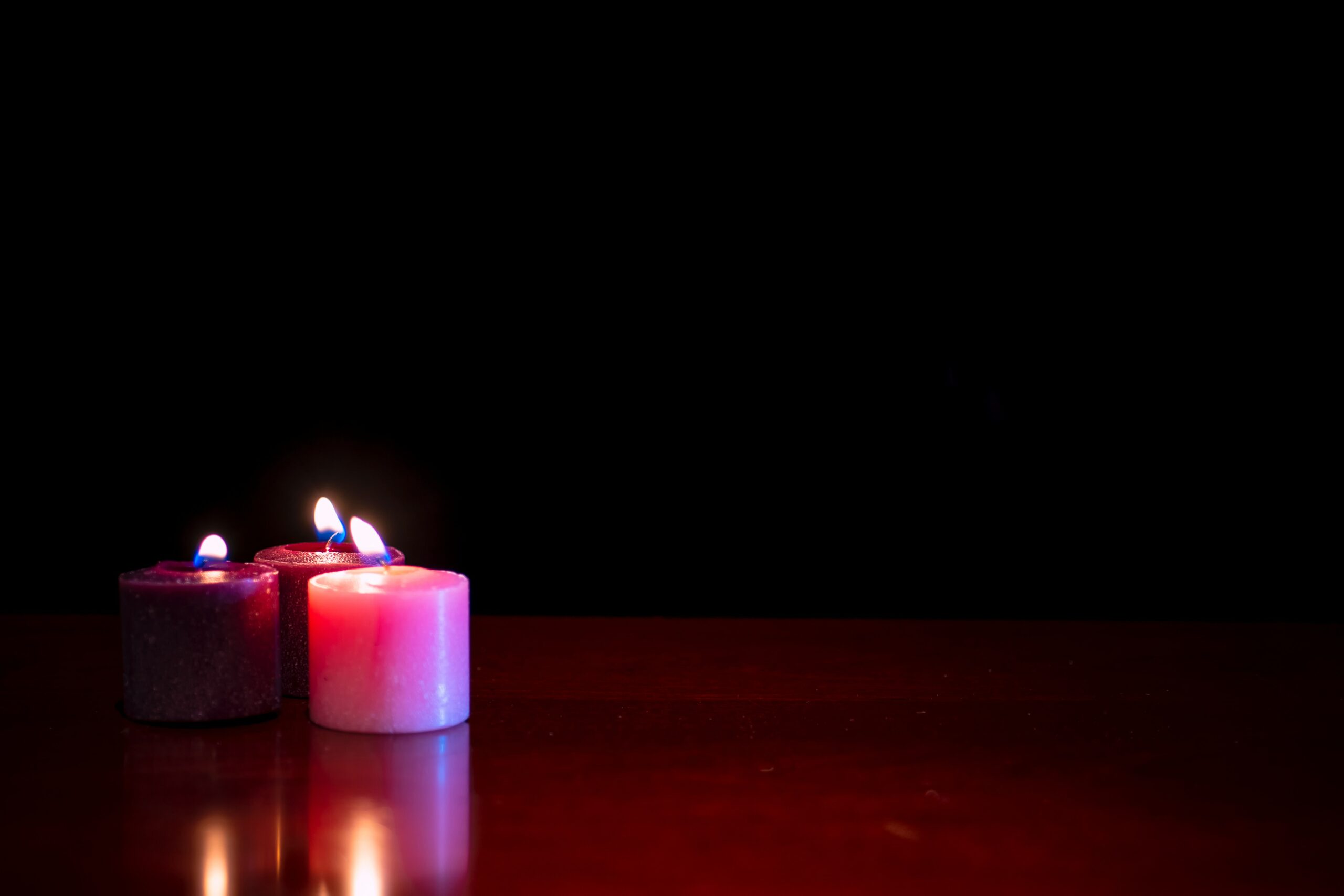 Candles with dark background